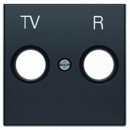 Лицевая панель ABB Sky розетки TV-R чёрный бархат  - 1
