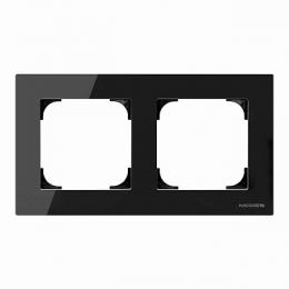 Изображение продукта Рамка 2-постовая ABB Sky стекло чёрное 