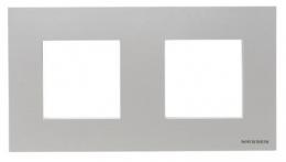 Изображение продукта Рамка 2-постовая ABB Zenit серебро 