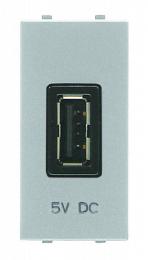 Розетка USB ABB Zenit серебро  - 1