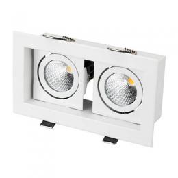 Встраиваемый светодиодный светильник Arlight CL-Kardan-S180x102-2x9W Warm  - 1