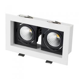 Встраиваемый светодиодный светильник Arlight CL-Kardan-S180x102-2x9W Warm  - 1