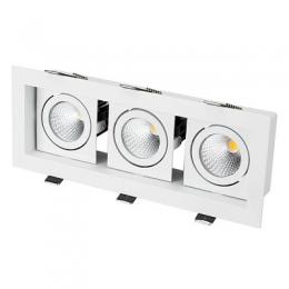Встраиваемый светодиодный светильник Arlight CL-Kardan-S260x102-3x9W White  - 1