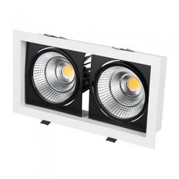 Встраиваемый светодиодный светильник Arlight CL-Kardan-S283x152-2x25W Warm3000  - 1