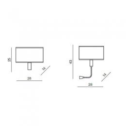 Абажур Azzardo Amadeo shade square  - 2