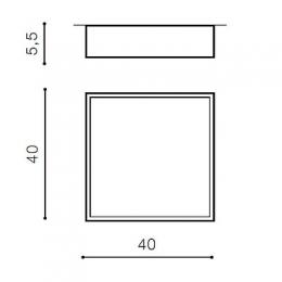 Накладной светильник Azzardo Monza Square 40  - 2