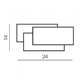 Настенный светильник Azzardo Clover square  - 3