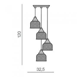 Подвесной светильник Azzardo Mora 4  - 2