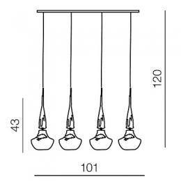 Подвесной светильник Azzardo Tasos 4  - 2