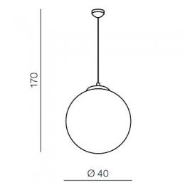 Подвесной светильник Azzardo White ball 40  - 2