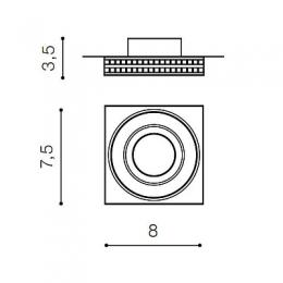 Встраиваемый светильник Azzardo Eva Square  - 2