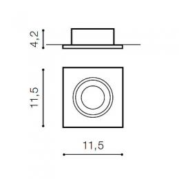 Встраиваемый светильник Azzardo Hugo 1 downlight  (Без рефлектора)  - 2