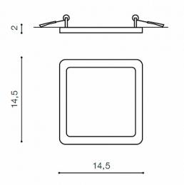 Встраиваемый светильник Azzardo Slim 15 Square  - 3