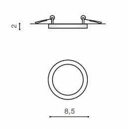 Встраиваемый светильник Azzardo Slim 9 Round  - 2