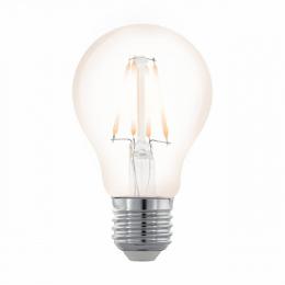Лампа светодиодная филаментная диммируемая Eglo E27 4W 2200К прозрачная  - 1