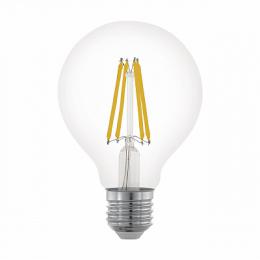 Лампа светодиодная филаментная диммируемая Eglo E27 6W 2700К прозрачная  - 1
