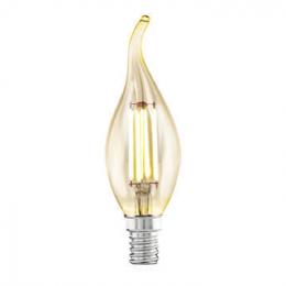 Лампа светодиодная филаментная Eglo E14 4W 2200К янтарь  - 1