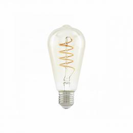 Изображение продукта Лампа светодиодная филаментная Eglo E27 4W 2200К янтарь 