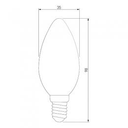 Лампа светодиодная филаментная Elektrostandard BLE1409 E14 9W 3300K прозрачная  - 2