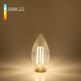 Лампа светодиодная филаментная Elektrostandard E14 7W 4200K прозрачная  - 2