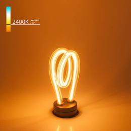 Лампа светодиодная филаментная Elektrostandard E27 4W 2400K прозрачная  - 3