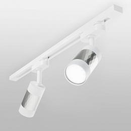 Трековый светильник Elektrostandard Mizar GU10 MRL 1007 белый/серебро  - 2