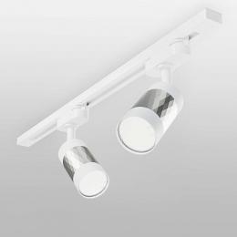 Трековый светильник Elektrostandard Mizar GU10 MRL 1007 белый/серебро  - 4