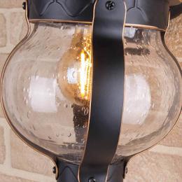 Уличный настенный светильник Elektrostandard Barrel D черное золото GL 1025D  - 3