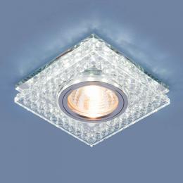 Встраиваемый светильник Elektrostandard 8391 MR16 CL/SL прозрачный/серебро  - 1