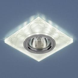 Встраиваемый светильник с двойной подсветкой Elektrostandard 8361 MR16 белый/серебро  - 2