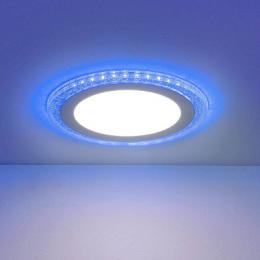 Встраиваемый светодиодный светильник Elektrostandard DLR024 7+3W 4200K Blue  - 2