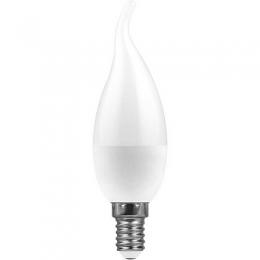 Лампа светодиодная Feron E14 11W 4000K Свеча на ветру Матовая LB-770  - 1