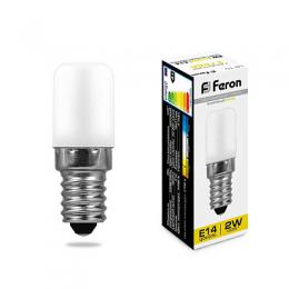 Лампа светодиодная Feron E14 2W 2700K Цилиндр Матовая LB-10  - 1