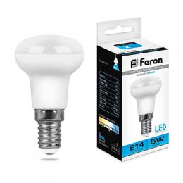 Лампа светодиодная Feron E14 5W 6400K Груша Матовая LB-439  - 1