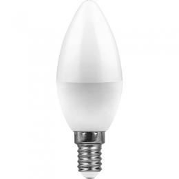 Лампа светодиодная Feron E14 7W 4000K Свеча матвоая LB-97  - 2