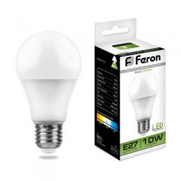 Лампа светодиодная Feron E27 10W 4000K Шар Матовая LB-92  - 1