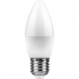 Лампа светодиодная Feron E27 11W 4000K Свеча Матовая LB-770  - 1