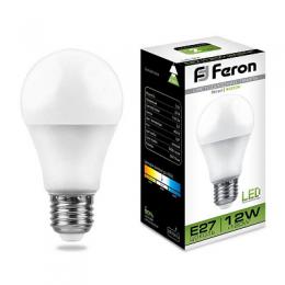 Лампа светодиодная Feron E27 12W 4000K Шар Матовая LB-93  - 1