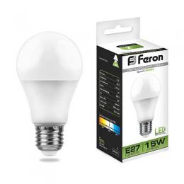 Лампа светодиодная Feron E27 15W 4000K Шар Матовая LB-94  - 1