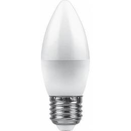 Лампа светодиодная Feron E27 9W 2700K Свеча Матовая LB-570  - 1