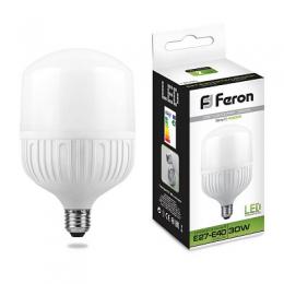 Изображение продукта Лампа светодиодная Feron E27-E40 30W 4000K Цилиндр Матовая LB-65 