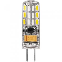 Лампа светодиодная Feron G4 2W 4000K Прямосторонняя Матовая LB-420  - 2