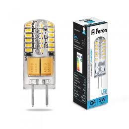 Изображение продукта Лампа светодиодная Feron G4 3W 6400K Прямосторонняя Матовая LB-422 
