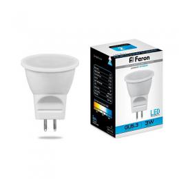 Лампа светодиодная Feron G5.3 3W 6400K матовая LB-271  - 1