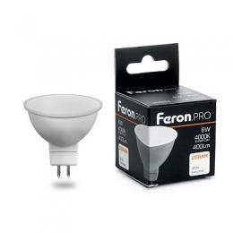Лампа светодиодная Feron G5.3 6W 4000K Матовая LB-1606  - 1