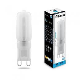 Изображение продукта Лампа светодиодная Feron G9 7W 6400K Прямосторонняя Матовая LB-431 
