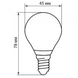 Лампа светодиодная филаментная Feron E14 5W 2700K Шар Прозрачная LB-61  - 3