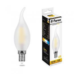 Изображение продукта Лампа светодиодная филаментная Feron E14 7W 2700K Свеча на ветру Матовая LB-67 