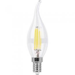 Лампа светодиодная филаментная Feron E14 7W 2700K Свеча на ветру Матовая LB-67  - 2