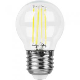 Лампа светодиодная филаментная Feron E27 11W 2700K Шар Прозрачная LB-511  - 1